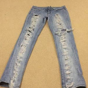 Bebe distressed jeans